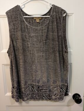 RAFAEL Gray Patterned Sleeveless Tank